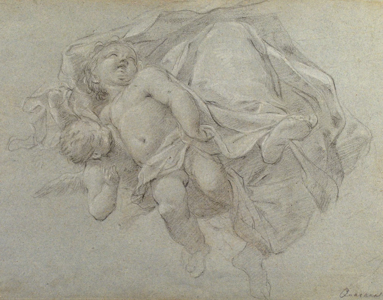 Due putti che sostengono la parte inferiore di una figura panneggiata - Metropolitan Museum of Arts, New York 1